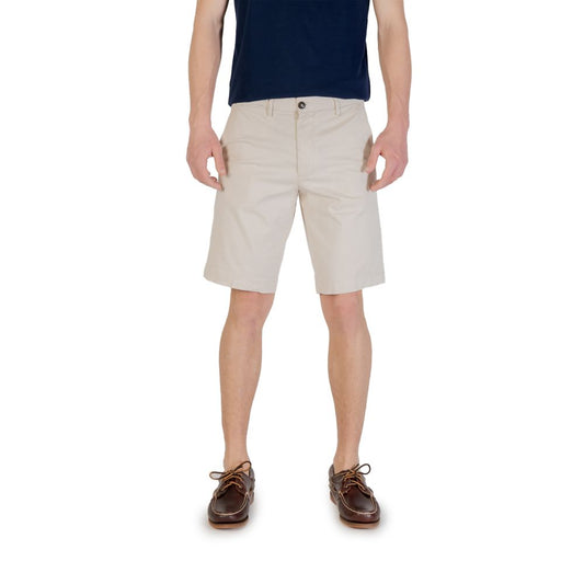 Borghese Bicolor Cotton Bermuda Shorts