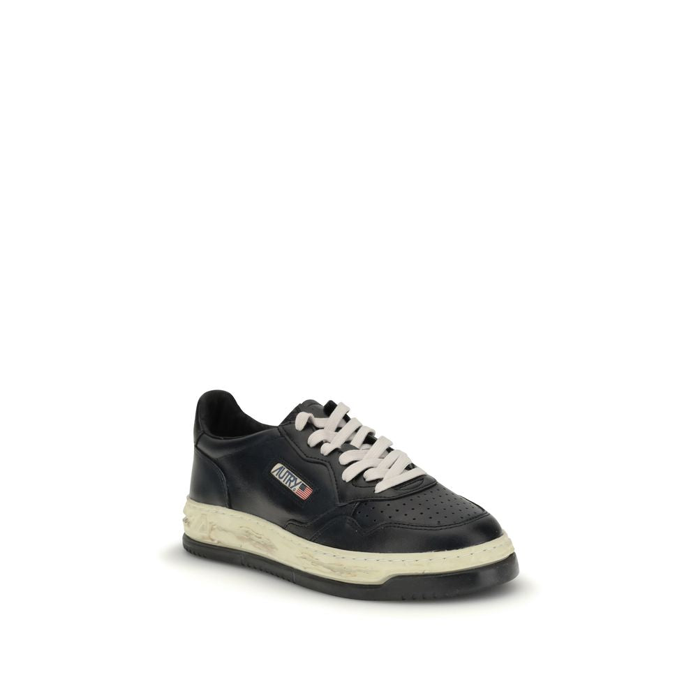 Autry Black Leather Low Top Sneakers
