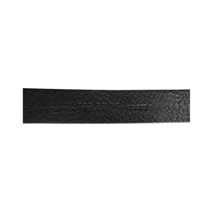 Dolce & Gabbana Black Leather Classic Metal Logo Buckle Belt