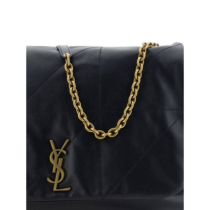 Saint Laurent Black Lamb Ovis Aries Aries Shoulder Bag