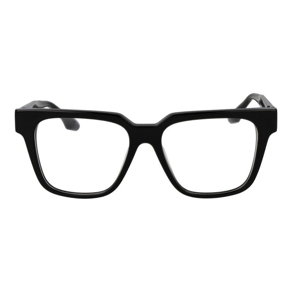 Trussardi Black Acetate Glasses (Frames) - Women's square full-rim design, black acetate frame, demo lenses, spring hinge.