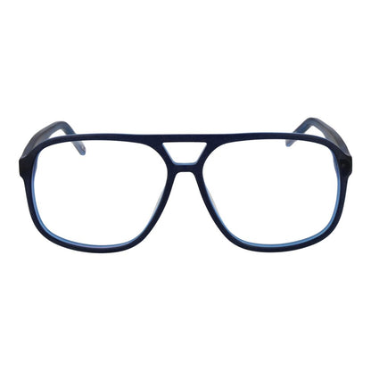 Hugo Boss Blue Acetate Glasses (Frames) with full-rim, aviator style and spring hinge, ideal for men. Size: 59-13-145.