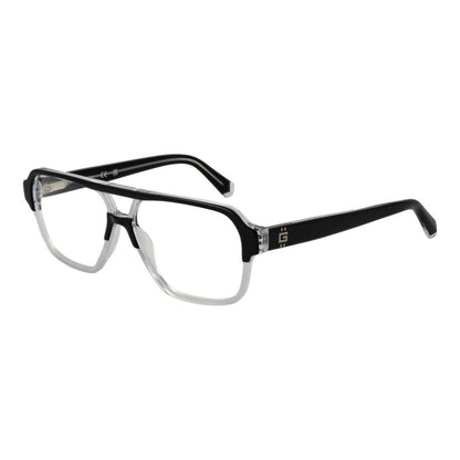 Guess Black Acetate Glasses (Frames) with full-rim aviator style and spring hinge, featuring demo lenses and branded case.