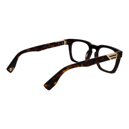 Police Brown Cellulose Acetate Glasses (Frames) for men, full-rim square style, brown frame with branded case, 51-22-145 size.