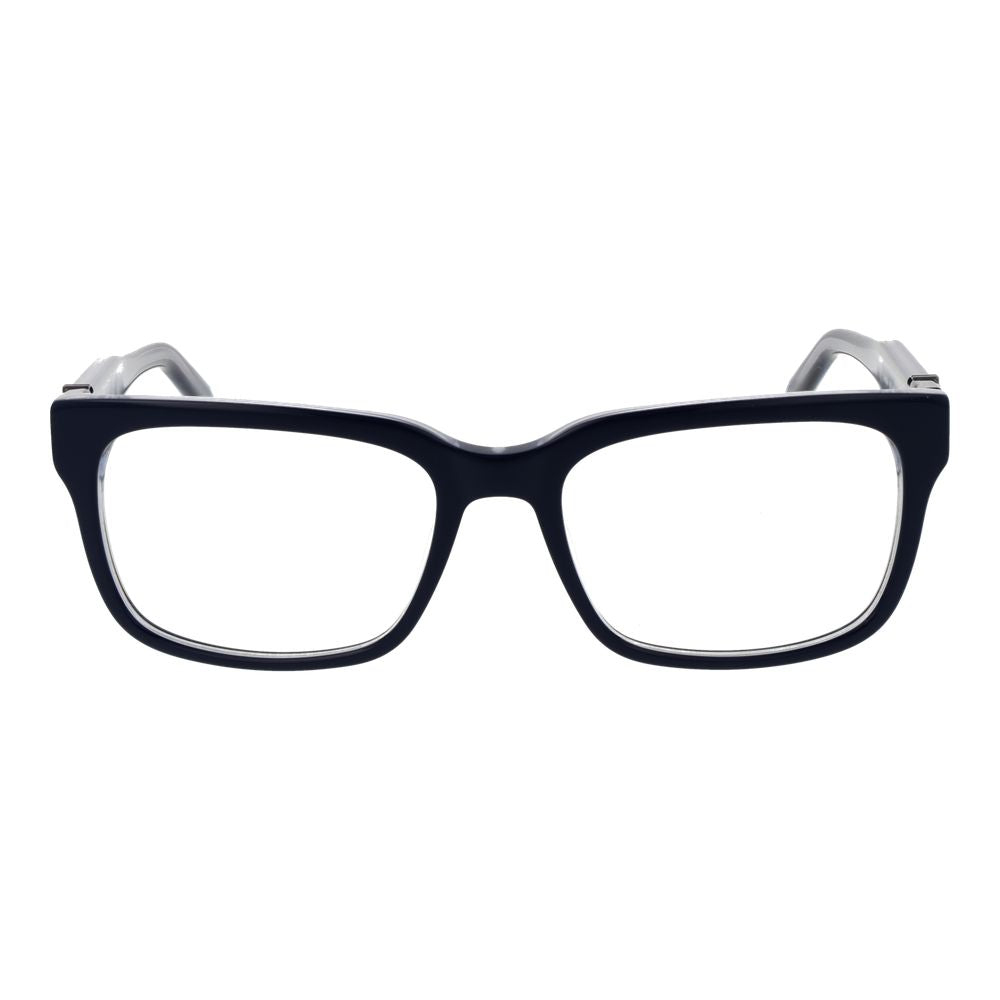 Alt Tag: Guess Blue Acetate Glasses (Frames) with full-rim blue acetate rectangular frame, demo lenses, suitable for men, 145mm temples.