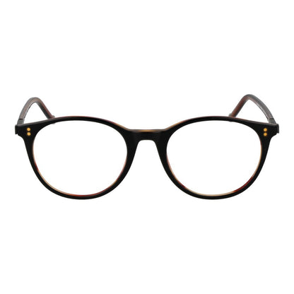 Hackett Black Plastic Glasses (Frames), full-rim round style for men, black plastic frame, size 50-19-150, includes branded case.