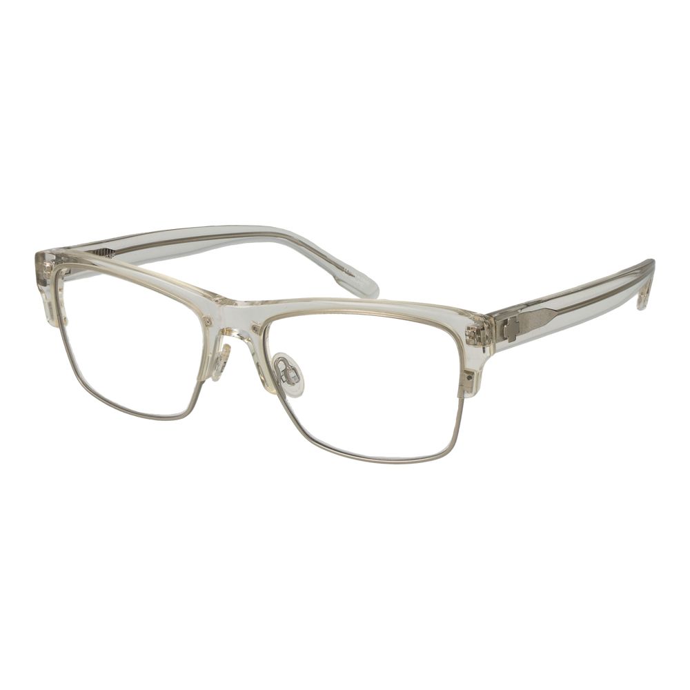 Spy Transparent Plastic Glasses (Frames) unisex full-rim rectangular design with demo lenses.