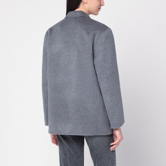 ANINE BING Gray Quinn jacket in wool and cashmere A-01-10719WO/R_ANINE-GRM5_323