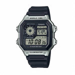 CASIO SPORT Mod. DIVER - WORLD TIME ILLUMINATOR 5 ALARMS - FUTURE CLASSIC COLLECTION - BLACK SILVER AE-1200WH-1CVEF