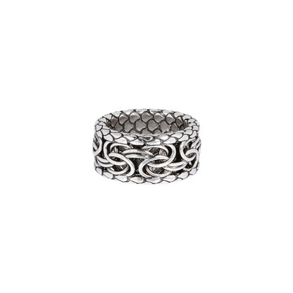 ALBERT M. JEWELS JEWELRY Mod. WSOX00396.S-28 silver intricate chain ring
