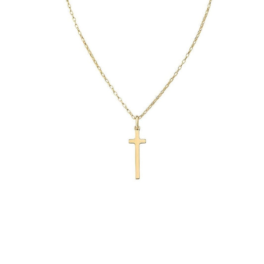 AMEN JEWELRY Mod. CLCRLIG gold cross necklace on a chain