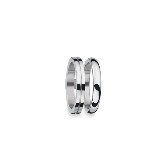 AN JEWELS JEWELRY Mod. AR.R2NS05S-8 silver ring set on white background