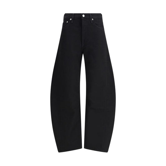 Agolde Black Recycled Cotton High-Waisted Jean with contoured leg and pieced design, AW25, oversize fit, eco-friendly, tailored look