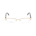 Alexander McQueen Gold Metal Frames with 51/17/145mm dimensions, featuring unisex design and golden metal finish.
