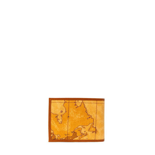 Alviero Martini Prima Classe Beige Polyethylene Wallet with Geo Classic print showing practicality and elegance.