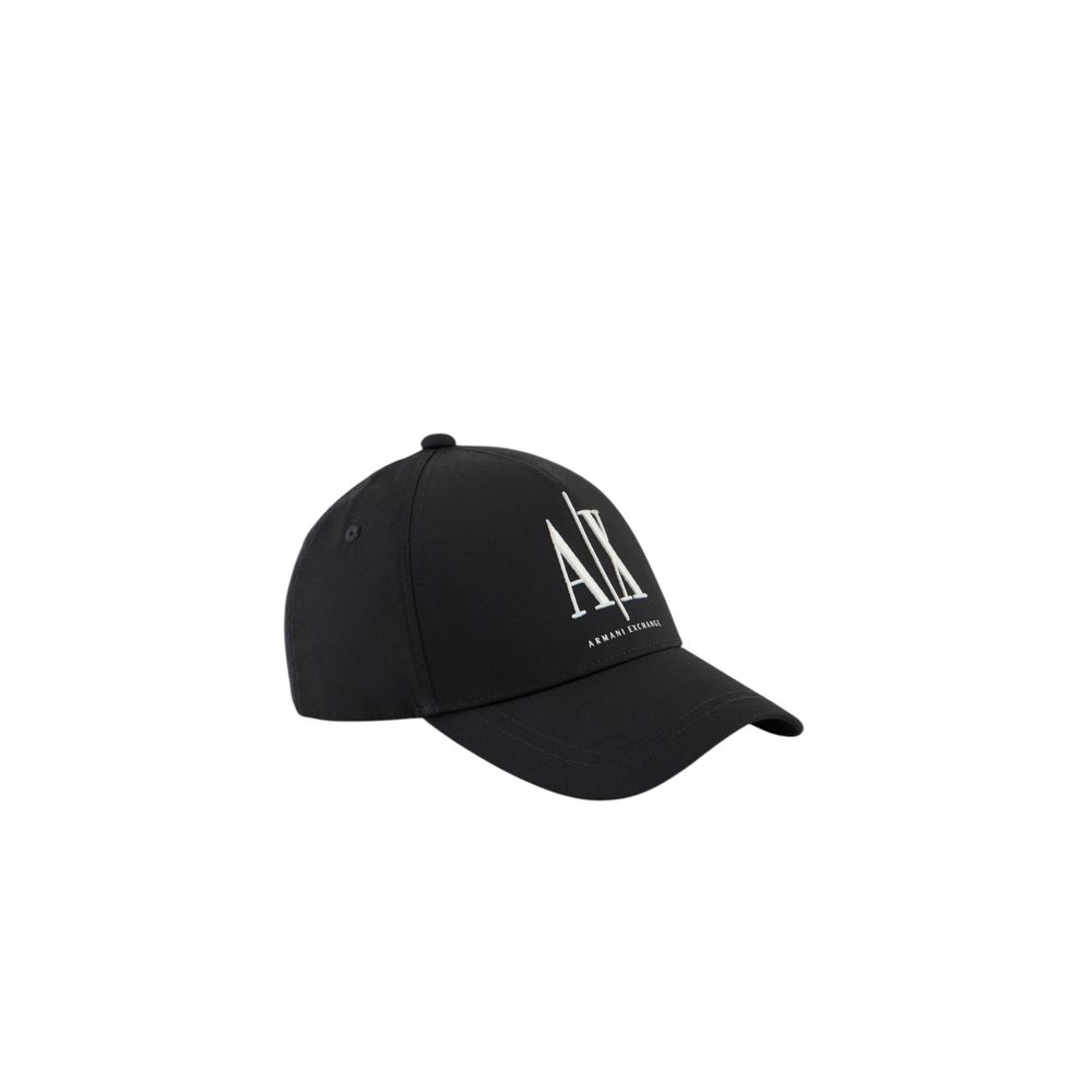 Armani Exchange Black Cotton Cap (Baseball Hat)