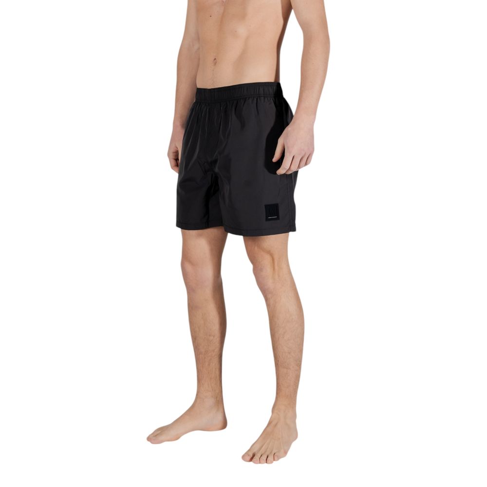 Armani Exchange Black Polyester Swim Shorts