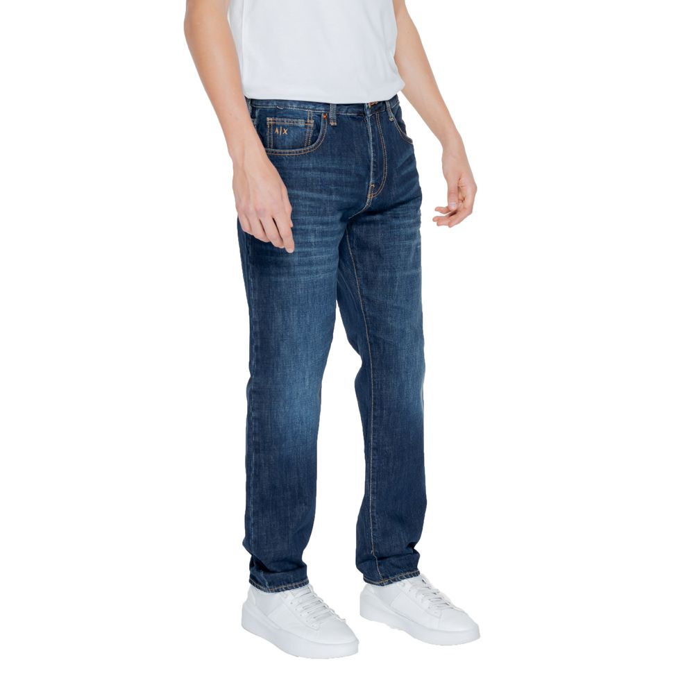 Armani Exchange Blue Cotton Skinny Jeans