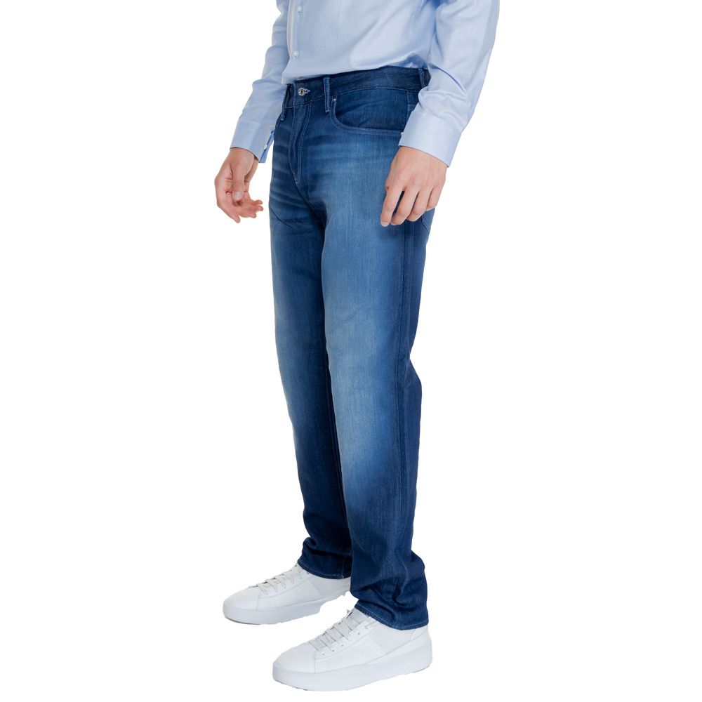 Armani Exchange Blue Cotton Skinny Pants