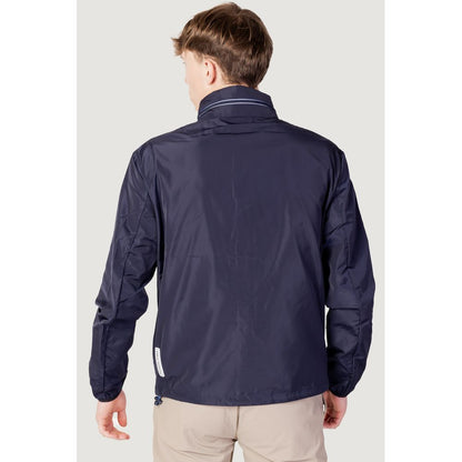 Armani Exchange Blue Polyester Shell Jacket