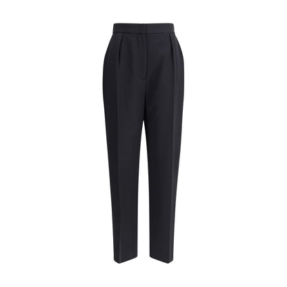 Balmain Black Wool Dress Pants