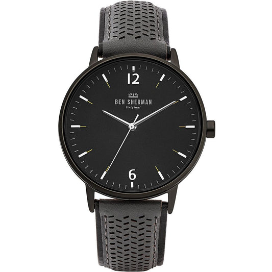 Ben Sherman Black Leather Dress Watch