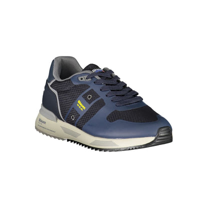 Blauer Dapper Blue Sneakers with Contrast Detailing featuring lace-up design and eye-catching contrast details for elegance and comfort.