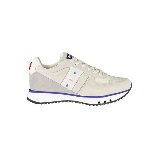 Blauer Gray Leather Men Sneaker showcasing sleek gray design with contrasting accents, ideal for fashion-forward trendsetters seeking style.
