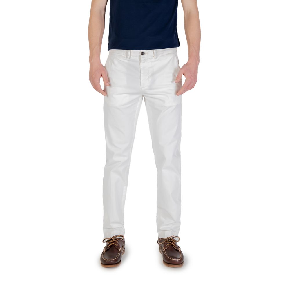 Borghese White Cotton Skinny Pants