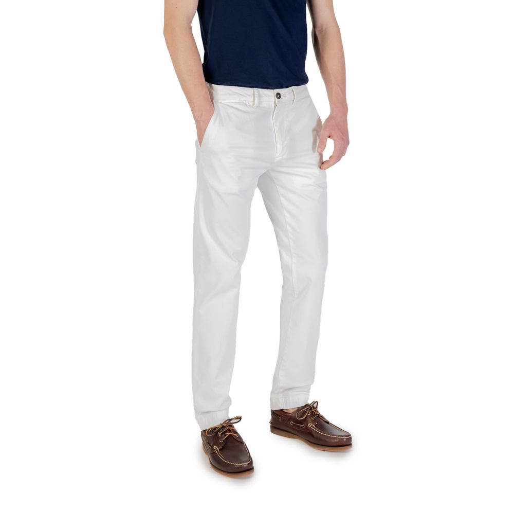 Borghese White Cotton Skinny Pants