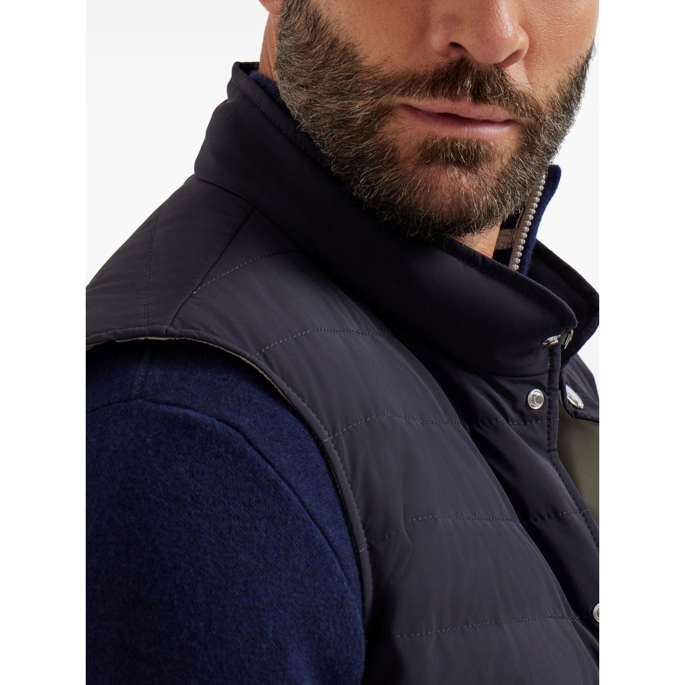 Brunello Cucinelli Bonded taffeta lightweight down vest