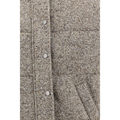 Brunello Cucinelli Brown Fleece Wool Coat