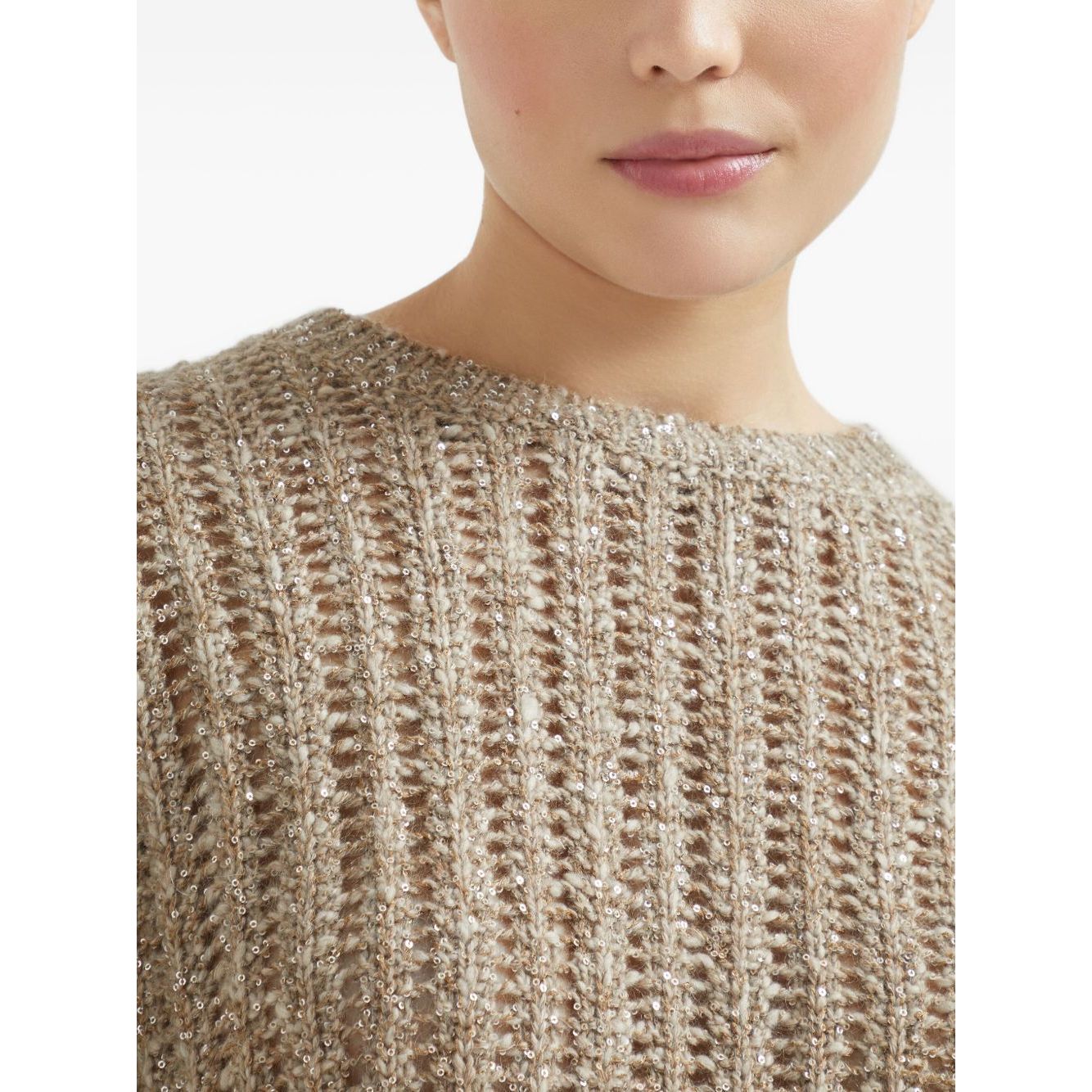 Brunello Cucinelli Dazzling Rib sweater in Soft wool, cashmere and mohair Topwear