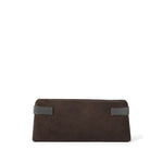 Brunello Cucinelli Essence pouch bag in suede with precious bands Clutches