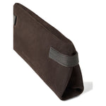Brunello Cucinelli Essence pouch bag in suede with precious bands Clutches