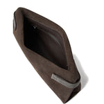 Brunello Cucinelli Essence pouch bag in suede with precious bands Clutches