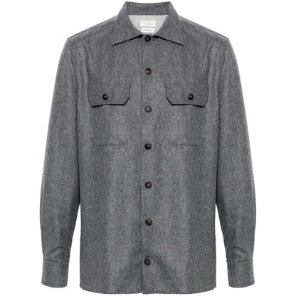 Brunello Cucinelli Shirts Grey Shirts