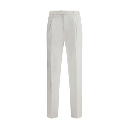 Brunello Cucinelli White Cotton Casual Pants