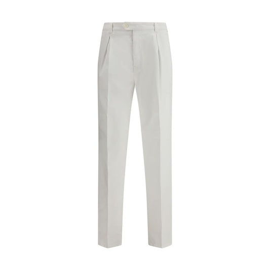 Brunello Cucinelli White Cotton Casual Pants
