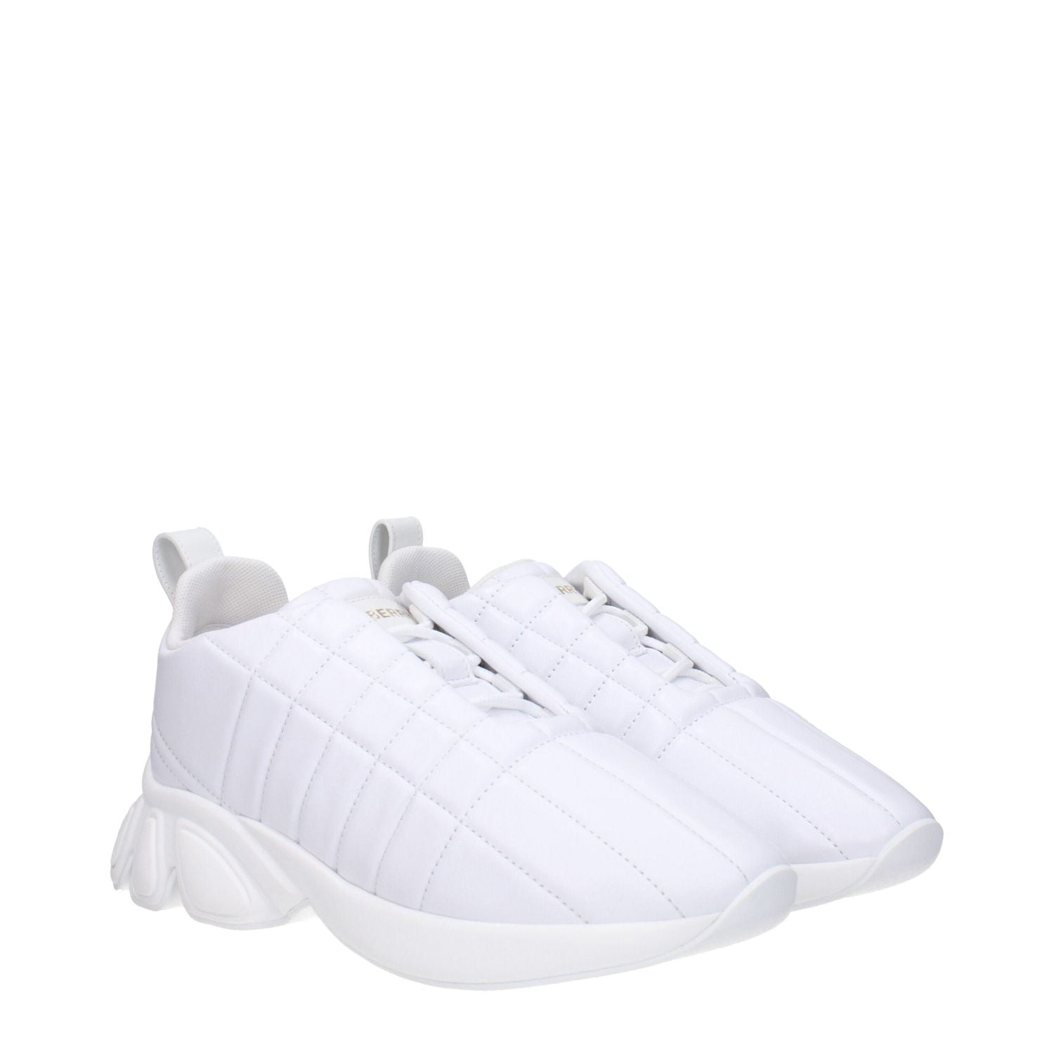 Burberry White Leather Sneakers