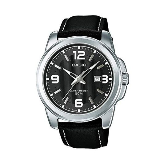 CASIO COLLECTION Mod. BOLD DATE - LEATHER. BLACK