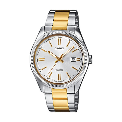 CASIO COLLECTION Mod. DATE. STEEL&GOLD - CHAMPAGNE WATCHES