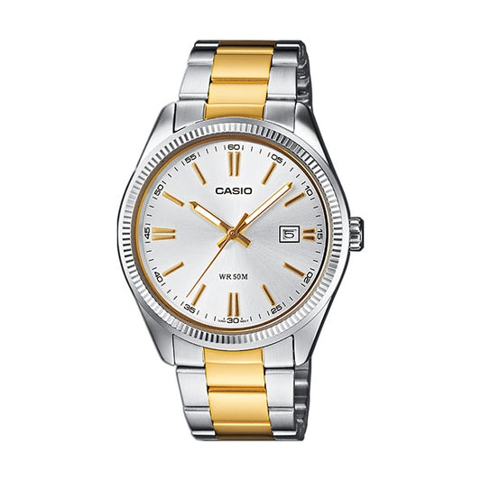 CASIO COLLECTION Mod. DATE. STEEL&GOLD - CHAMPAGNE WATCHES