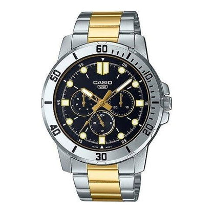 CASIO COLLECTION Mod. DIVER MULTIFUCTION STEEL&GOLD - BLACK WATCHES
