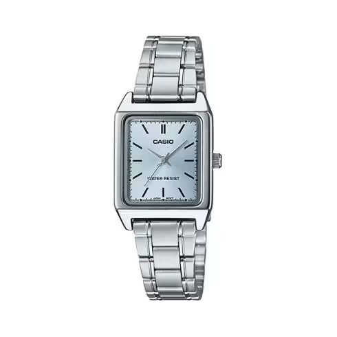 CASIO COLLECTION Mod. TANK. METAL ALLOY - LIGHT BLUE WATCHES