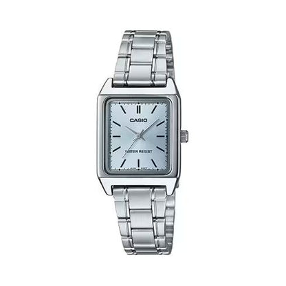 CASIO COLLECTION Mod. TANK. METAL ALLOY - LIGHT BLUE WATCHES