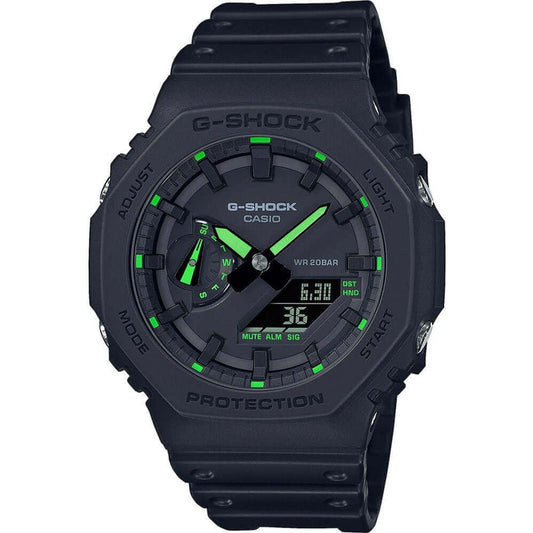 CASIO G-SHOCK Mod. OAK - Neon Green Index GA-2100-1A3ER