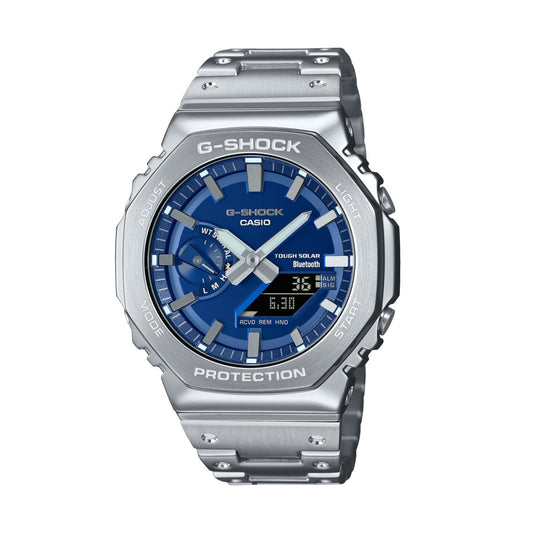 CASIO G-SHOCK MASTER OF G Mod. OAK FULL METAL Bluetooth® stainless steel wristwatch, solar multifunction with 20 ATM water resistance