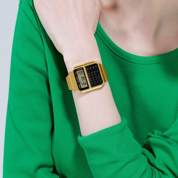 CASIO VINTAGE Mod. CALCULATOR EDGY COLLECTION - GOLD WATCHES
