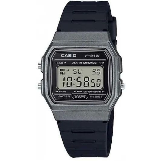 CASIO VINTAGE Mod. F-91 BIO RESIN STRAP - GREY